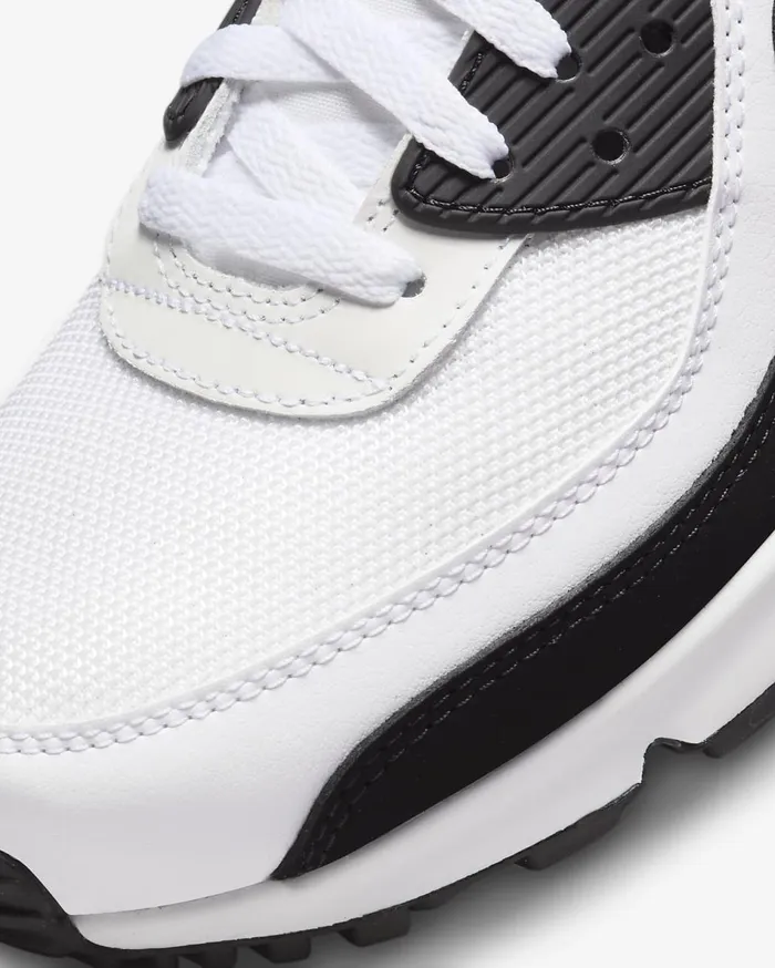 Mens Nike Air Max 90 WhiteWhiteBlack Nike First Day Kicks