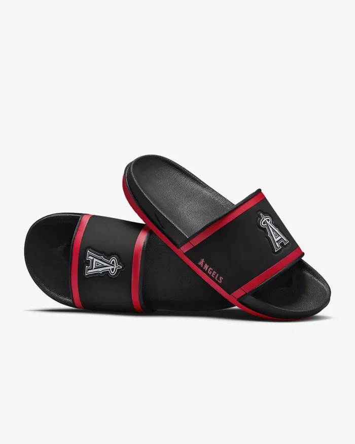 Mens Nike Offcourt MLB Los Angeles Angels BlackSport RedWhite Nike Slides