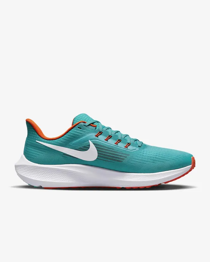 Mens Nike Pegasus 39 NFL Miami Dolphins Turbo GreenTurbo GreenBrilliant OrangeWhite Nike Running