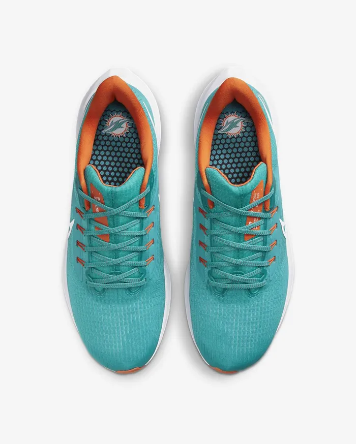 Mens Nike Pegasus 39 NFL Miami Dolphins Turbo GreenTurbo GreenBrilliant OrangeWhite Nike Running