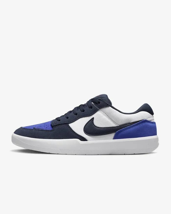 MensWomens Nike SB Force 58 ObsidianWhiteHyper RoyalObsidian Nike First Day Kicks