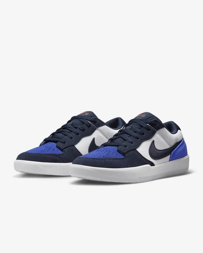 MensWomens Nike SB Force 58 ObsidianWhiteHyper RoyalObsidian Nike First Day Kicks