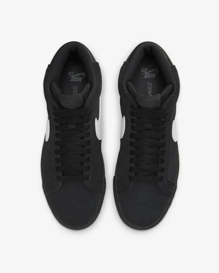 MensWomens Nike SB Zoom Blazer Mid BlackBlackBlackWhite Nike First Day Kicks