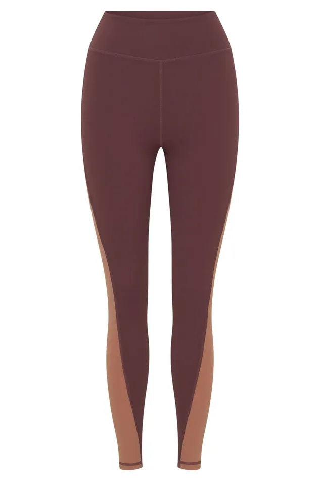 Meshki Activewear Bottoms Libby Two Tone Panel Leggings 8211 MahoganyTan Mahoganytan 8211 Women Meshki Activewear Bottoms Libby Two Tone Panel Leggings 8211 MahoganyTan Mahoganytan 8211 Women