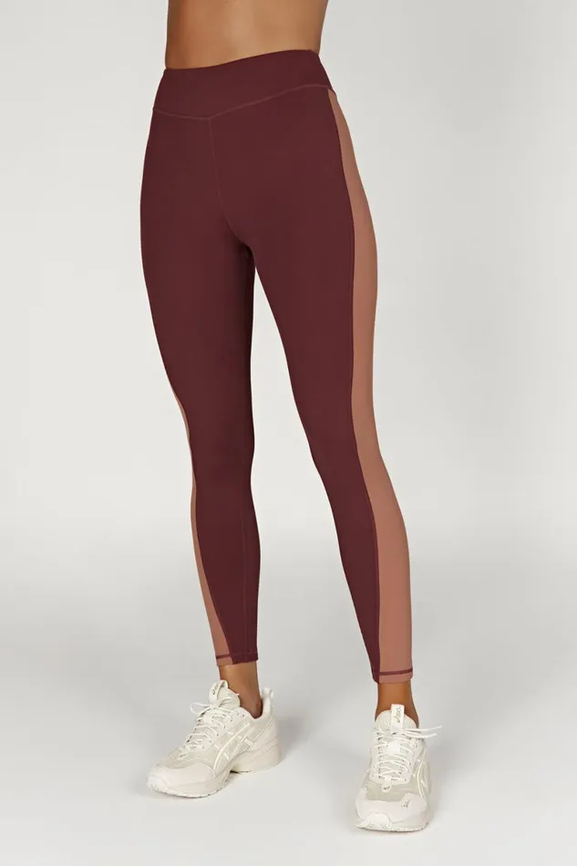 Meshki Activewear Bottoms Libby Two Tone Panel Leggings 8211 MahoganyTan Mahoganytan 8211 Women Meshki Activewear Bottoms Libby Two Tone Panel Leggings 8211 MahoganyTan Mahoganytan 8211 Women
