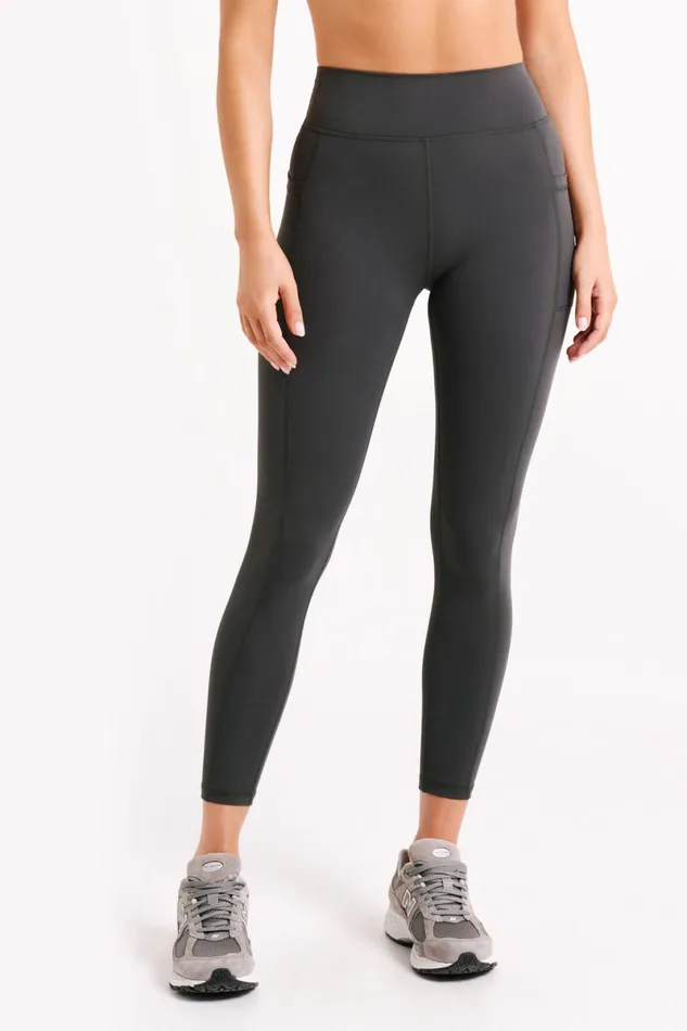 Meshki Activewear Briar V Back Leggings With Pockets 8211 Charcoal Charcoal 8211 Women
