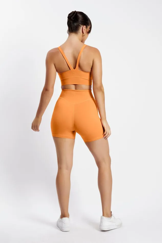 Meshki Activewear Carly Bike Shorts 8211 Tangerine Tangerine 8211 Women Meshki Activewear Carly Bike Shorts 8211 Tangerine Tangerine 8211 Women
