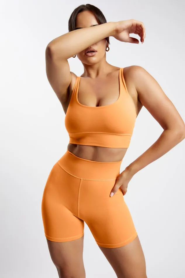 Meshki Activewear Carly Bike Shorts 8211 Tangerine Tangerine 8211 Women Meshki Activewear Carly Bike Shorts 8211 Tangerine Tangerine 8211 Women