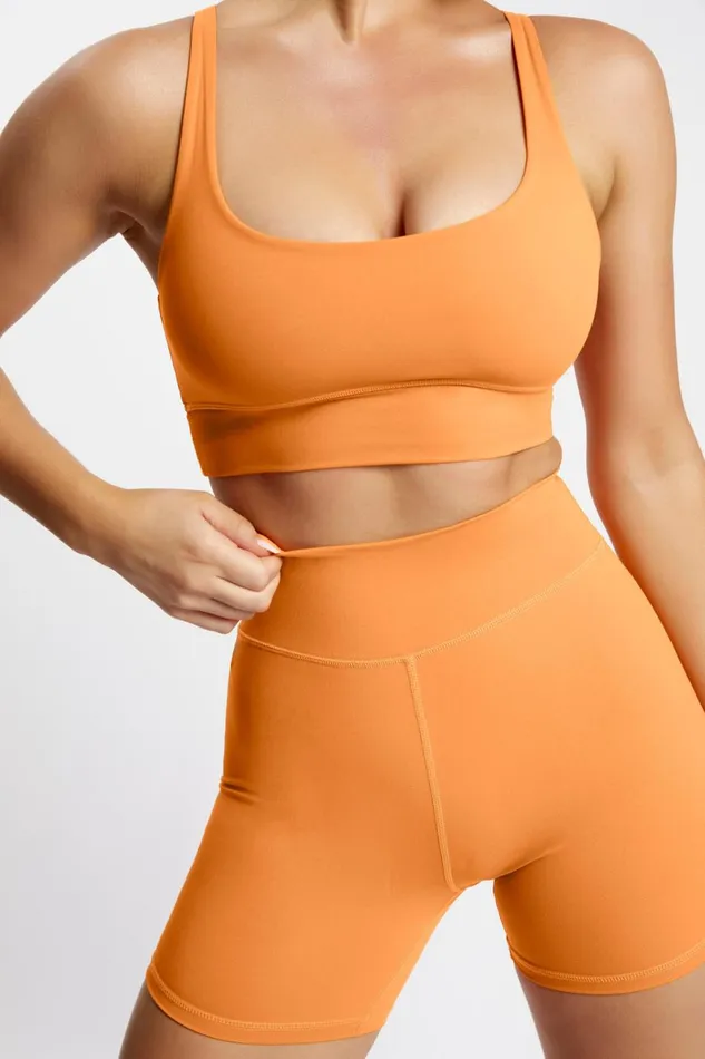 Meshki Activewear Carly Bike Shorts 8211 Tangerine Tangerine 8211 Women Meshki Activewear Carly Bike Shorts 8211 Tangerine Tangerine 8211 Women
