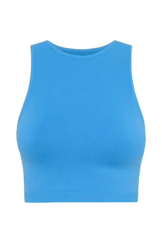 Meshki Activewear Pippa Racer Tank Top 8211 Blue Blue 8211 Women
