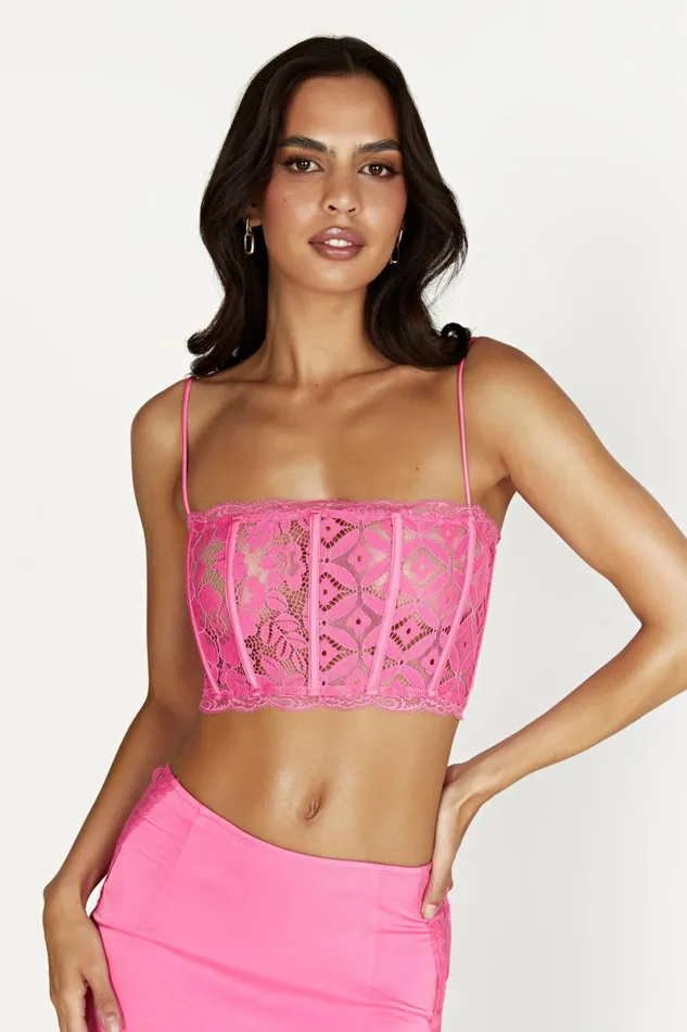 Meshki Bachelorette Bellamy Scallop Lace Bodice 8211 Bubblegum Pink Bubblegumpink 8211 Women Meshki Bachelorette Bellamy Scallop Lace Bodice 8211 Bubblegum Pink Bubblegumpink 8211 Women