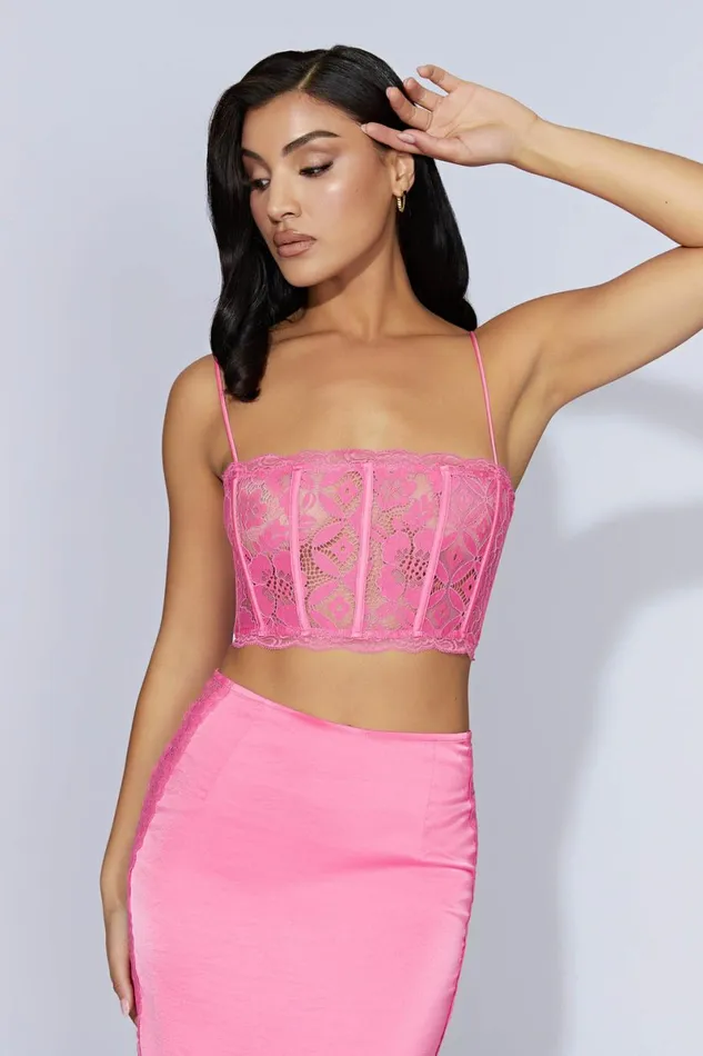 Meshki Bachelorette Bellamy Scallop Lace Bodice 8211 Bubblegum Pink Bubblegumpink 8211 Women Meshki Bachelorette Bellamy Scallop Lace Bodice 8211 Bubblegum Pink Bubblegumpink 8211 Women