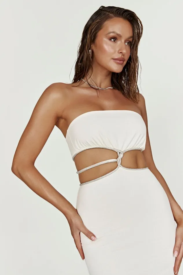 Meshki Bachelorette Billie Strapless Maxi Dress 8211 Bone Bone 8211 Women Meshki Bachelorette Billie Strapless Maxi Dress 8211 Bone Bone 8211 Women