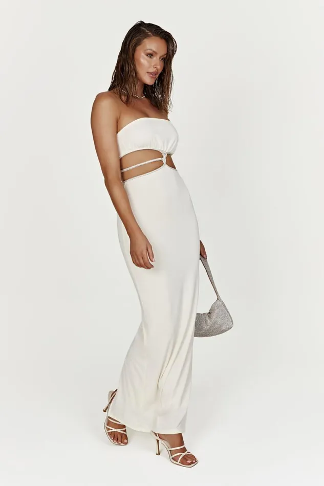 Meshki Bachelorette Billie Strapless Maxi Dress 8211 Bone Bone 8211 Women Meshki Bachelorette Billie Strapless Maxi Dress 8211 Bone Bone 8211 Women