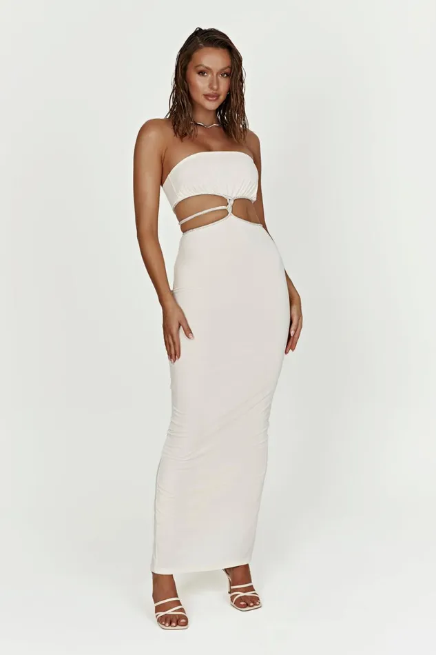 Meshki Bachelorette Billie Strapless Maxi Dress 8211 Bone Bone 8211 Women Meshki Bachelorette Billie Strapless Maxi Dress 8211 Bone Bone 8211 Women