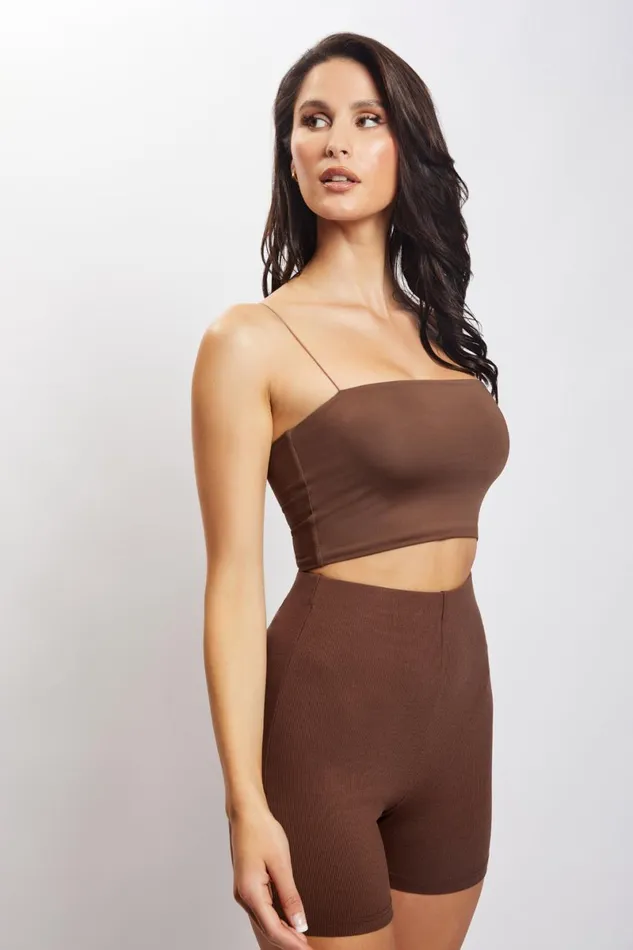 Meshki Basic Bottoms Lisa Ribbed Booty Short 8211 Chocolate Chocolate 8211 Women Meshki Basic Bottoms Lisa Ribbed Booty Short 8211 Chocolate Chocolate 8211 Women