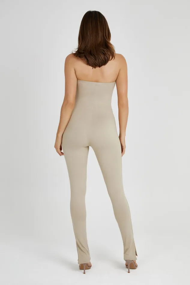 Meshki Basic Bottoms Peggy Strapless Jumpsuit 8211 Taupe Taupe 8211 Women