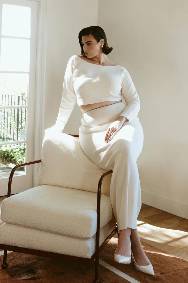 Meshki Basic Tops Avani Oversized One Shoulder Jumper 8211 Ivory Ivory 8211 Women