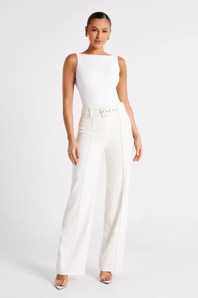 Meshki Basic Tops Fiona Recycled Nylon Low Back Bodysuit 8211 White White 8211 Women Meshki Basic Tops Fiona Recycled Nylon Low Back Bodysuit 8211 White White 8211 Women