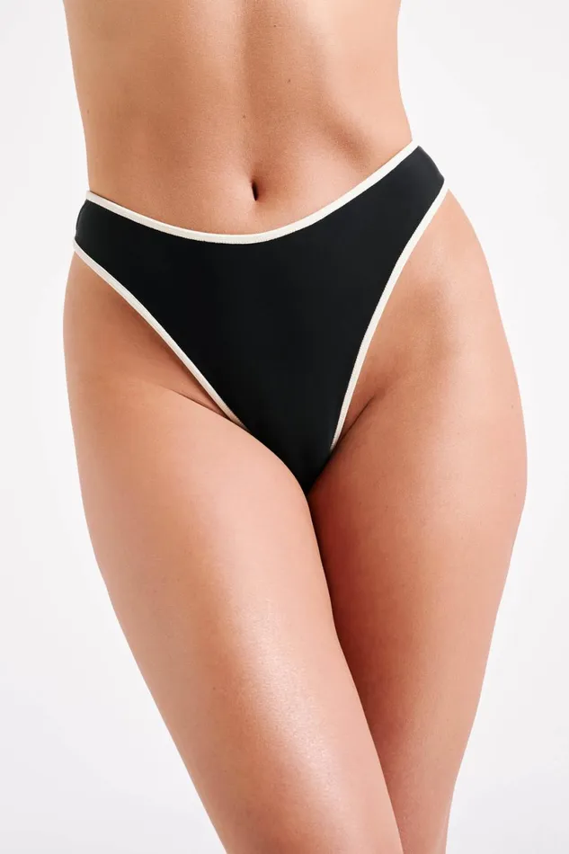 Meshki Bikini Bottoms Leandra Recycled Contrast Bikini Bottom 8211 Black Black 8211 Women Meshki Bikini Bottoms Leandra Recycled Contrast Bikini Bottom 8211 Black Black 8211 Women