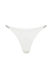 Meshki Bikini Bottoms Tatum Diamante Waist Recycled Bikini Bottom 8211 White White 8211 Women