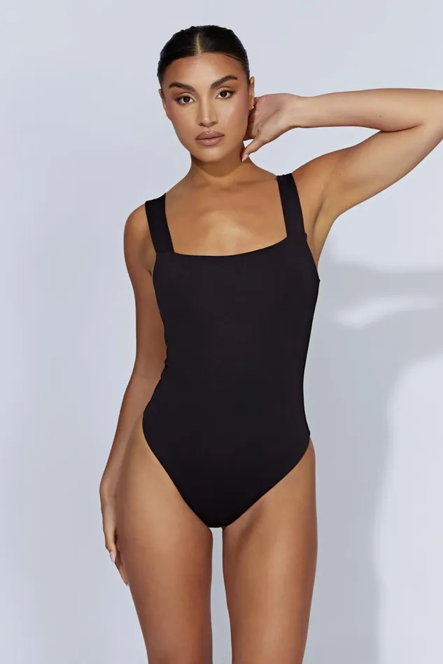 Meshki Bodysuits Carrie Thick Strap Bodysuit 8211 Black Black 8211 Women
