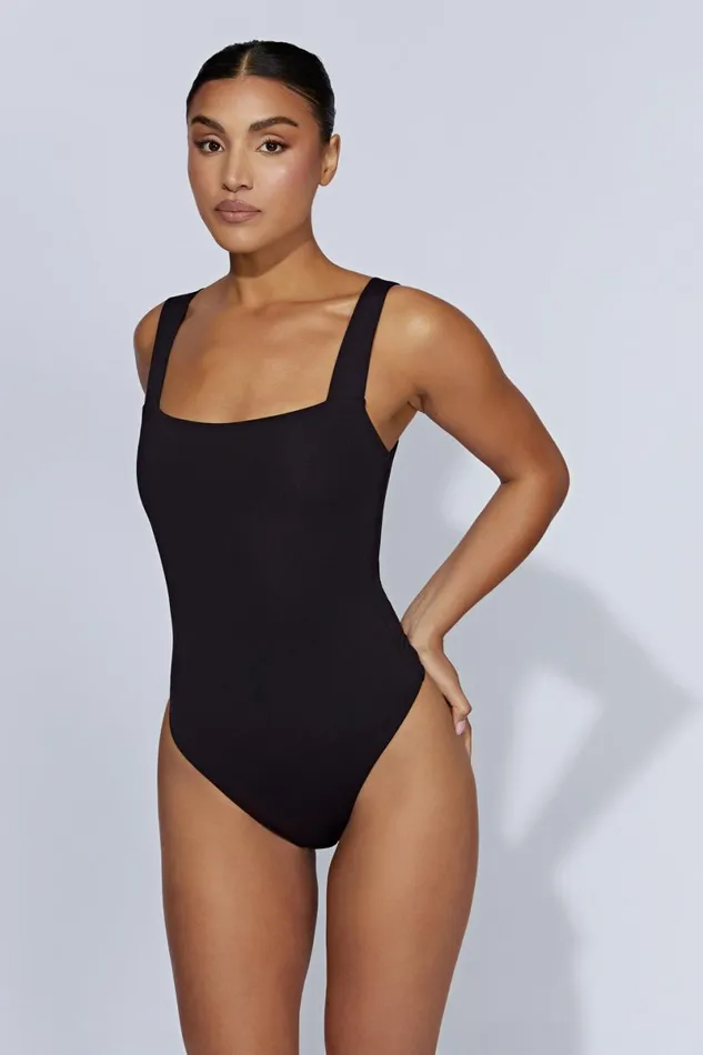 Meshki Bodysuits Carrie Thick Strap Bodysuit 8211 Black Black 8211 Women