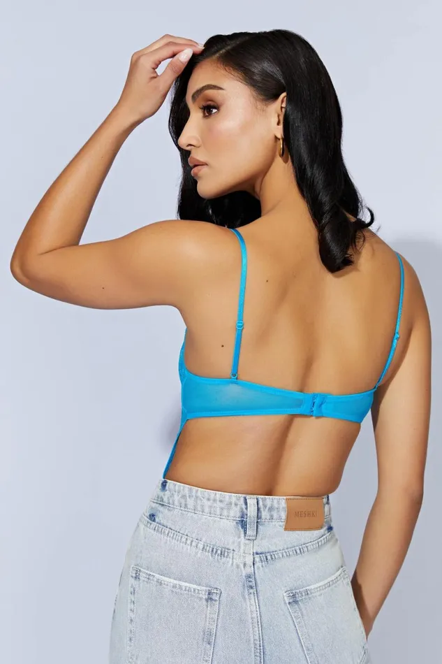 Meshki Bodysuits Daisy Lace Mesh Bodysuit 8211 Cerulean Blue Ceruleanblue 8211 Women Meshki Bodysuits Daisy Lace Mesh Bodysuit 8211 Cerulean Blue Ceruleanblue 8211 Women