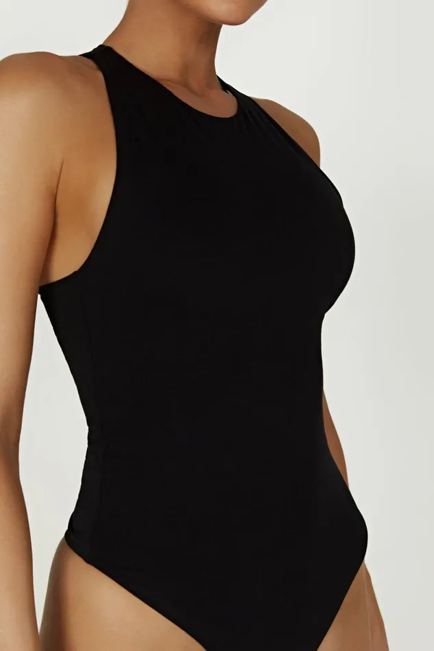 Meshki Bodysuits Sawyer Racer Bodysuit 8211 Black Black 8211 Women