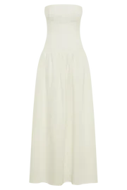 Meshki Bridal Shower Audrina Strapless Linen Maxi Dress 8211 White White 8211 Women