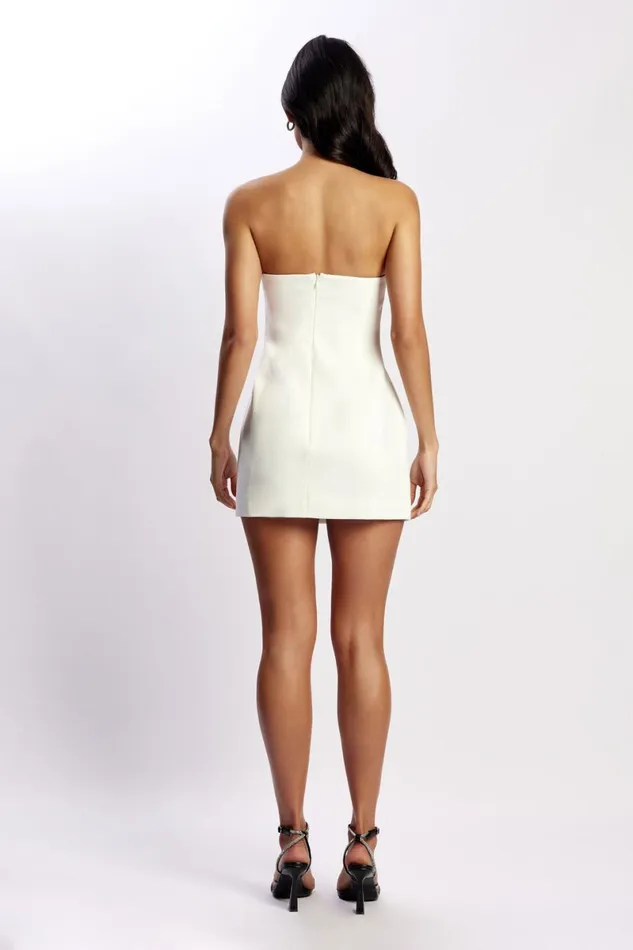 Meshki Bridal Shower Maci Crepe Mini Dress 8211 White White 8211 Women