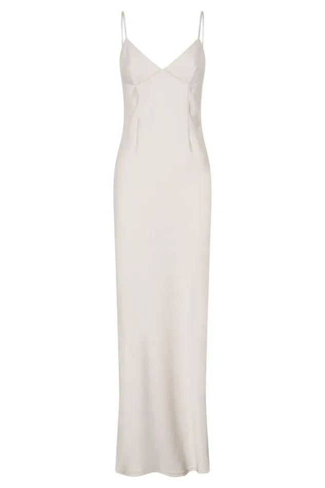 Meshki Bridesmaids Baily Satin Maxi Dress 8211 Silver Silver 8211 Women Meshki Bridesmaids Baily Satin Maxi Dress 8211 Silver Silver 8211 Women