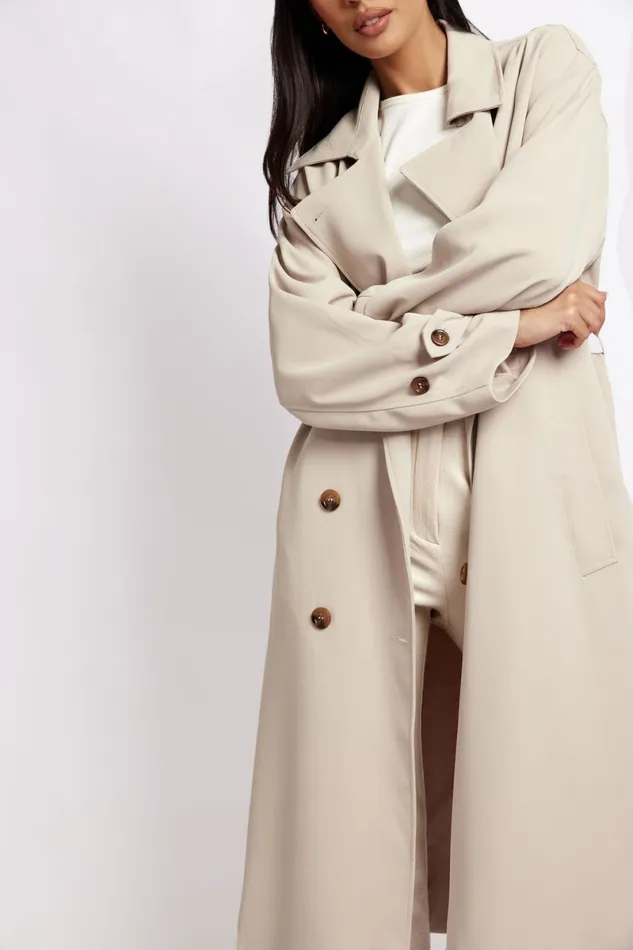 Meshki Coats and Jackets Keily Super Oversized Trench Coat 8211 Bone Bone 8211 Women