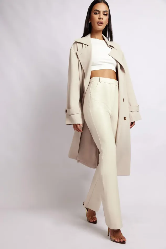 Meshki Coats and Jackets Keily Super Oversized Trench Coat 8211 Bone Bone 8211 Women