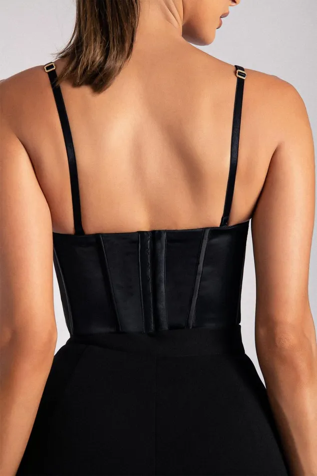 Meshki Corsets Alexina Chain Strap Corseted Bustier 8211 Black Black 8211 Women Meshki Corsets Alexina Chain Strap Corseted Bustier 8211 Black Black 8211 Women