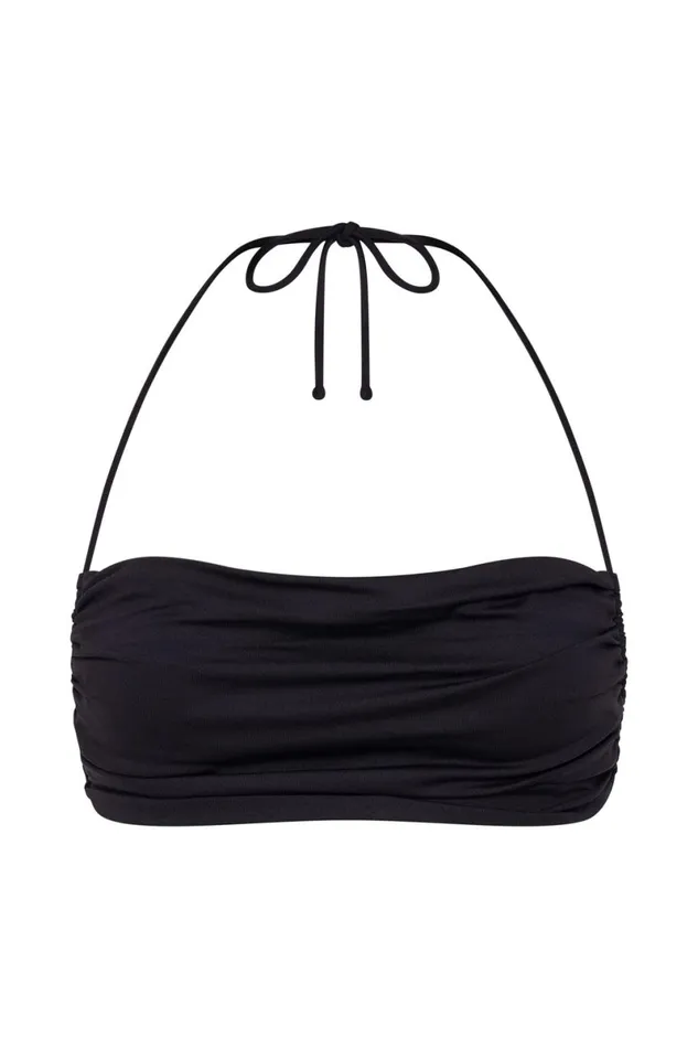 Meshki Crop Tops Amber Ruched Halter Crop Top 8211 Black Black 8211 Women Meshki Crop Tops Amber Ruched Halter Crop Top 8211 Black Black 8211 Women