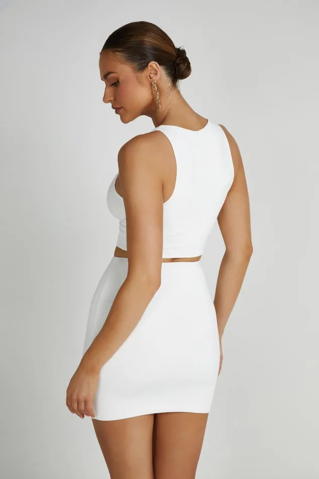 Meshki Crop Tops Chloe Cut Out Crop Top 8211 White White 8211 Women
