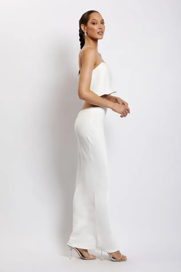 Meshki Crop Tops Dayana Straight Cut Crop Top 8211 White White 8211 Women