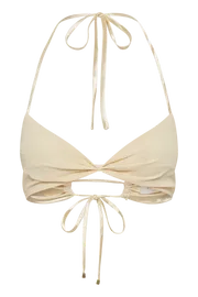 Meshki Crop Tops Ines Twisted Linen Crop Top 8211 Sand Sand 8211 Women