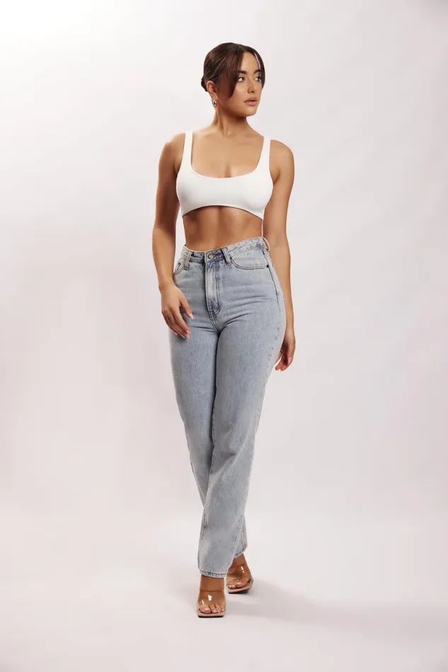Meshki Crop Tops Jemma Scoop Neck Super Crop Top 8211 White White 8211 Women