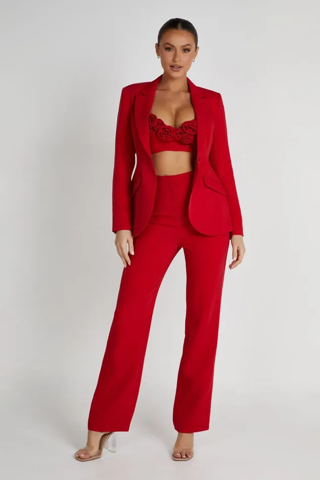 Meshki Crop Tops Paloma Rose Crop Top 8211 Red Red 8211 Women