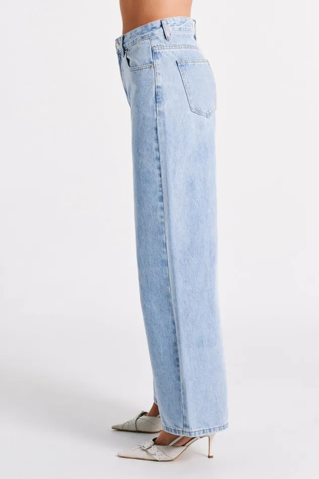 Meshki Denim Raven Baggy Jeans 8211 Mid Blue Wash Midbluewash 8211 Women