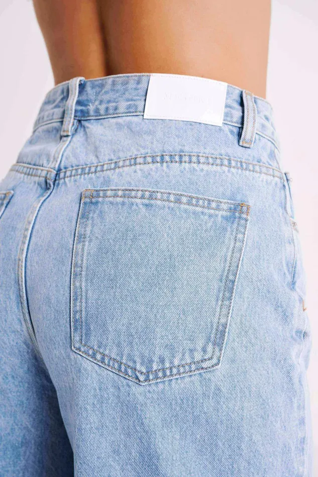 Meshki Denim Raven Baggy Jeans 8211 Mid Blue Wash Midbluewash 8211 Women