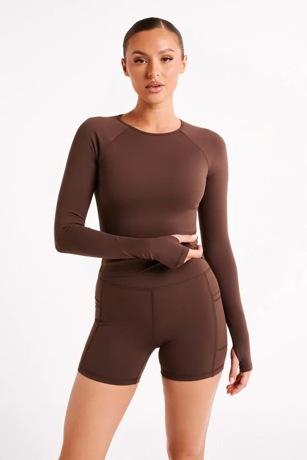 Meshki Long Sleeve Tops Venus Long Sleeve Top 8211 Dark Chocolate Darkchocolate 8211 Women Meshki Long Sleeve Tops Venus Long Sleeve Top 8211 Dark Chocolate Darkchocolate 8211 Women