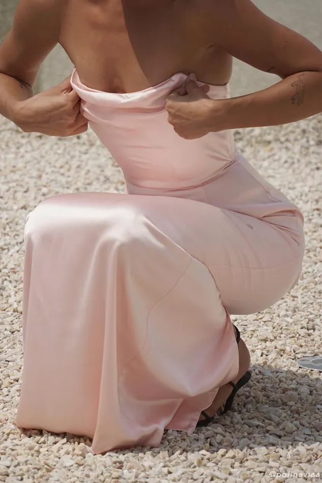 Meshki Maxi Dresses Alanis Strapless Maxi Dress 8211 Crystal Rose Crystalrose 8211 Women
