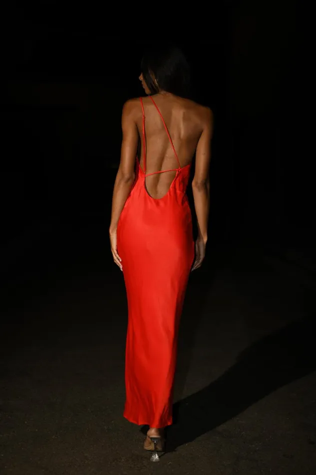 Meshki Maxi Dresses Alejandra One Shoulder Satin Maxi Dress 8211 Vermilion Red Vermilionred 8211 Women Meshki Maxi Dresses Alejandra One Shoulder Satin Maxi Dress 8211 Vermilion Red Vermilionred 8211 Women