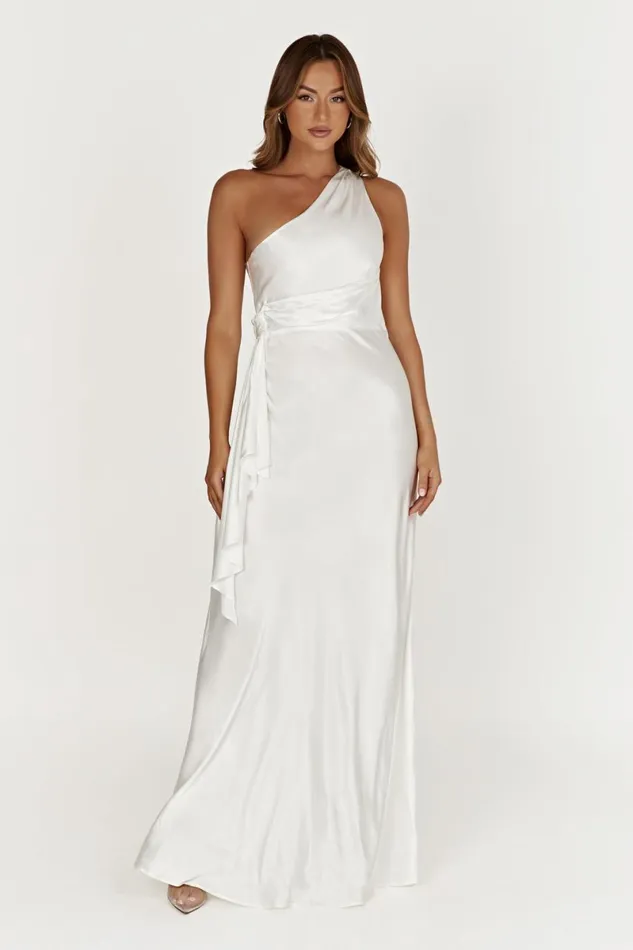 Meshki Maxi Dresses Calliope One Shoulder Maxi Dress 8211 White White 8211 Women