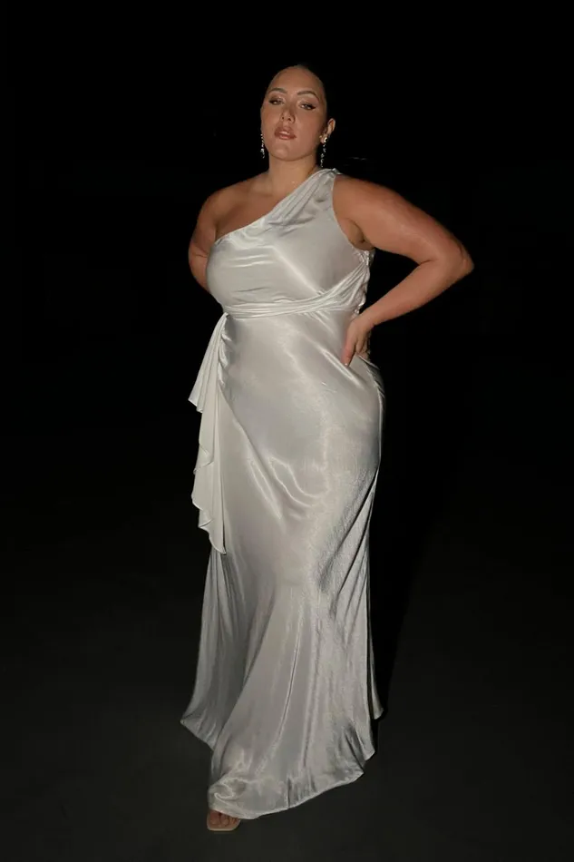 Meshki Maxi Dresses Calliope One Shoulder Maxi Dress 8211 White White 8211 Women