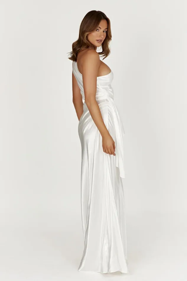 Meshki Maxi Dresses Calliope One Shoulder Maxi Dress 8211 White White 8211 Women