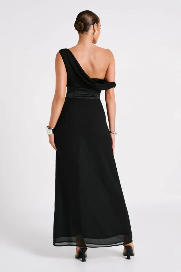 Meshki Maxi Dresses Courtney Chiffon Maxi Dress 8211 Black Black 8211 Women